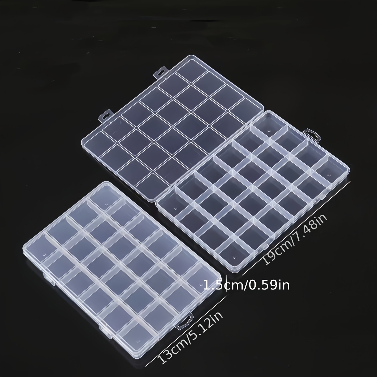 Transparent Plastic Desktop Storage Box for Rings & Earrings